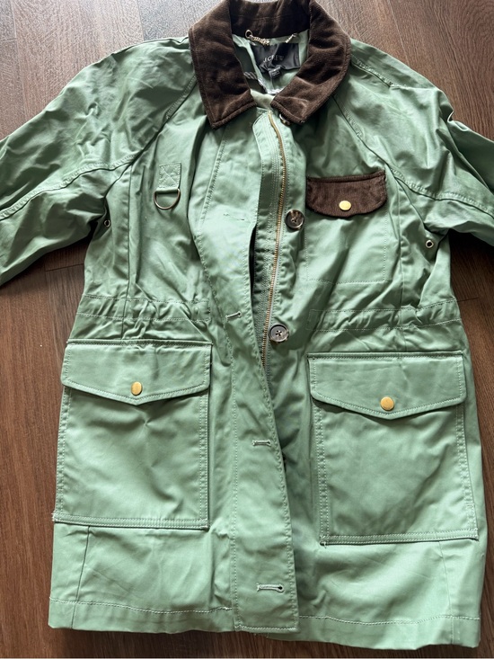 J. Crew Jackets & Blazers - J. Crew Olive Green Utility Jacket with Brown Corduroy Collar